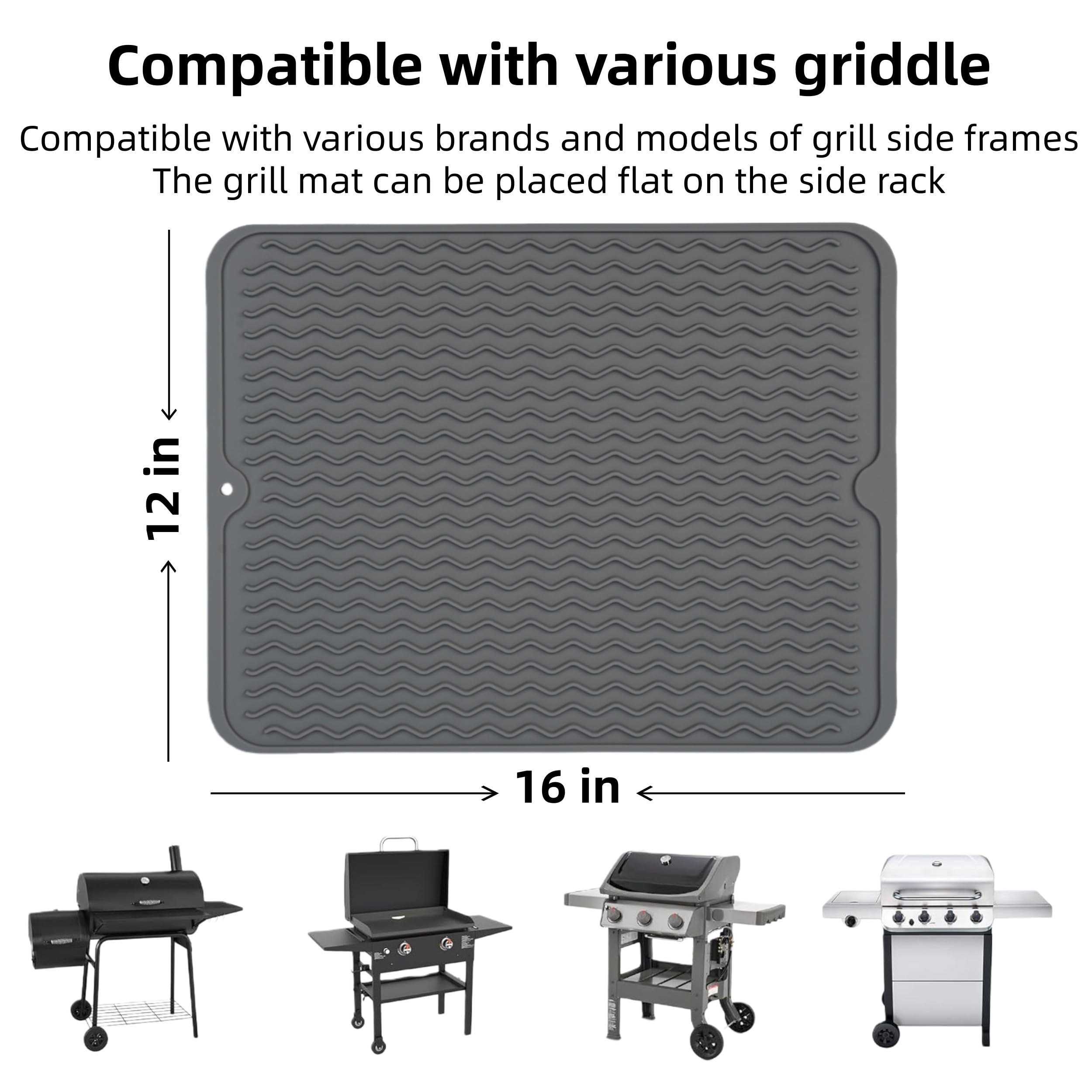 Geban mat 16x12 inches keeps grilling tools organized beside the grill.
