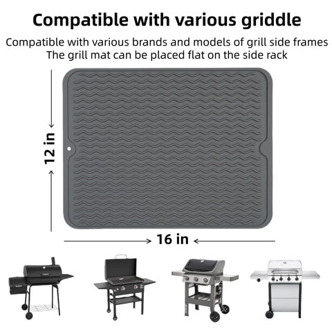 Geban mat 16x12 inches keeps grilling tools organized beside the grill.