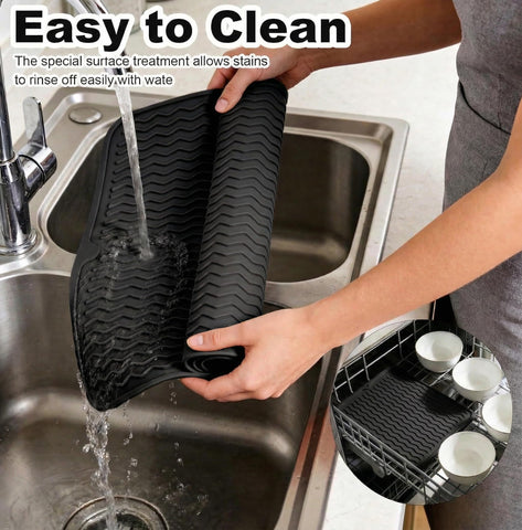 Geban silicone grill tools mat flexible and rollable for simple storage.
