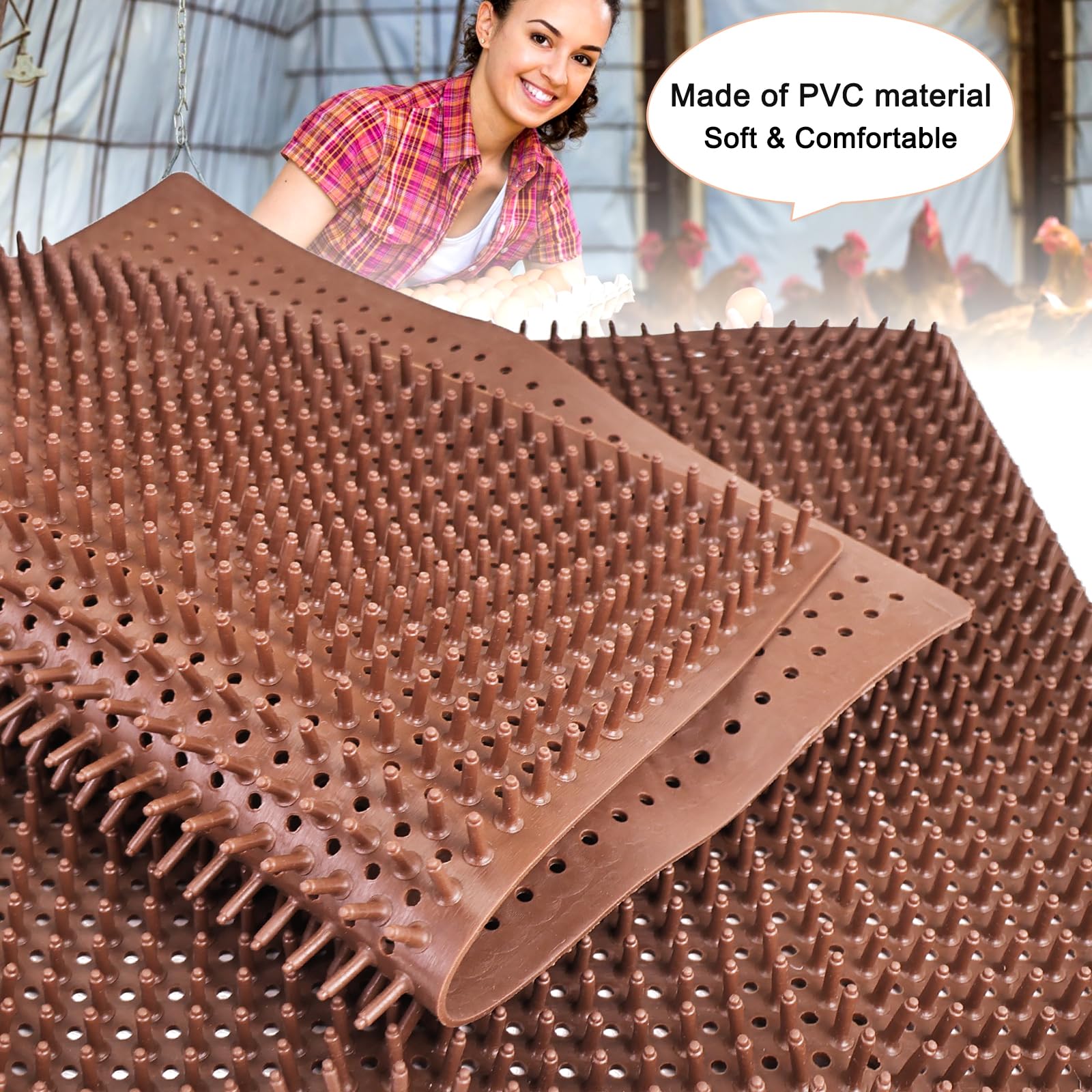Gebena nest pad soft surface offers gentle grip to prevent egg slipping.