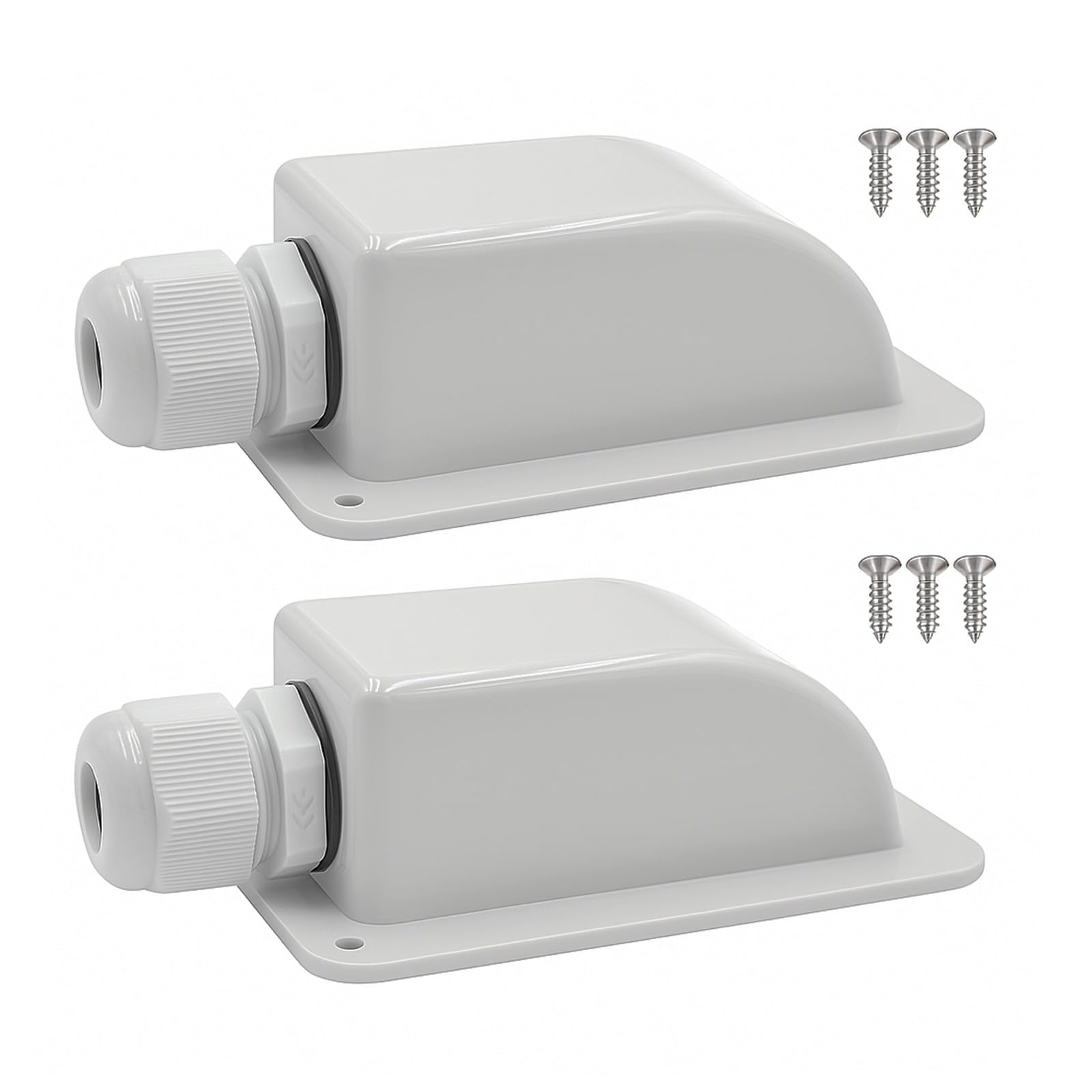Gebildet white waterproof solar cable entry gland pack of 2 for clean installations