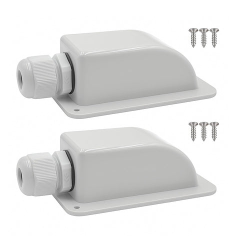 Gebildet white waterproof solar cable entry gland pack of 2 for clean installations