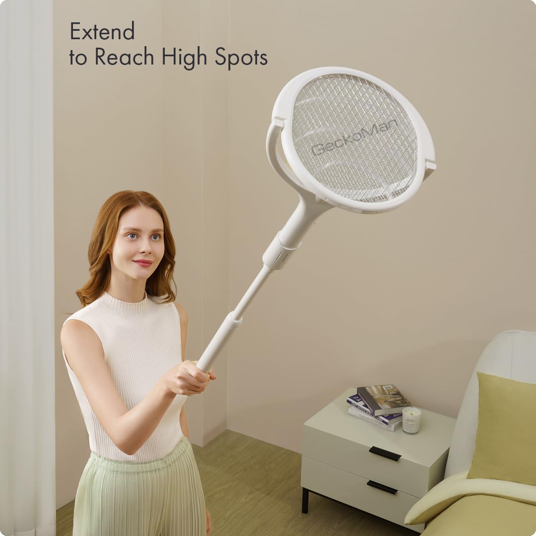 GeckoMan 3500V electric shock eliminates flying pests quickly.