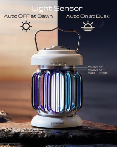 GeckoMan dusk-to-dawn mode zapper auto switches at dusk and dawn