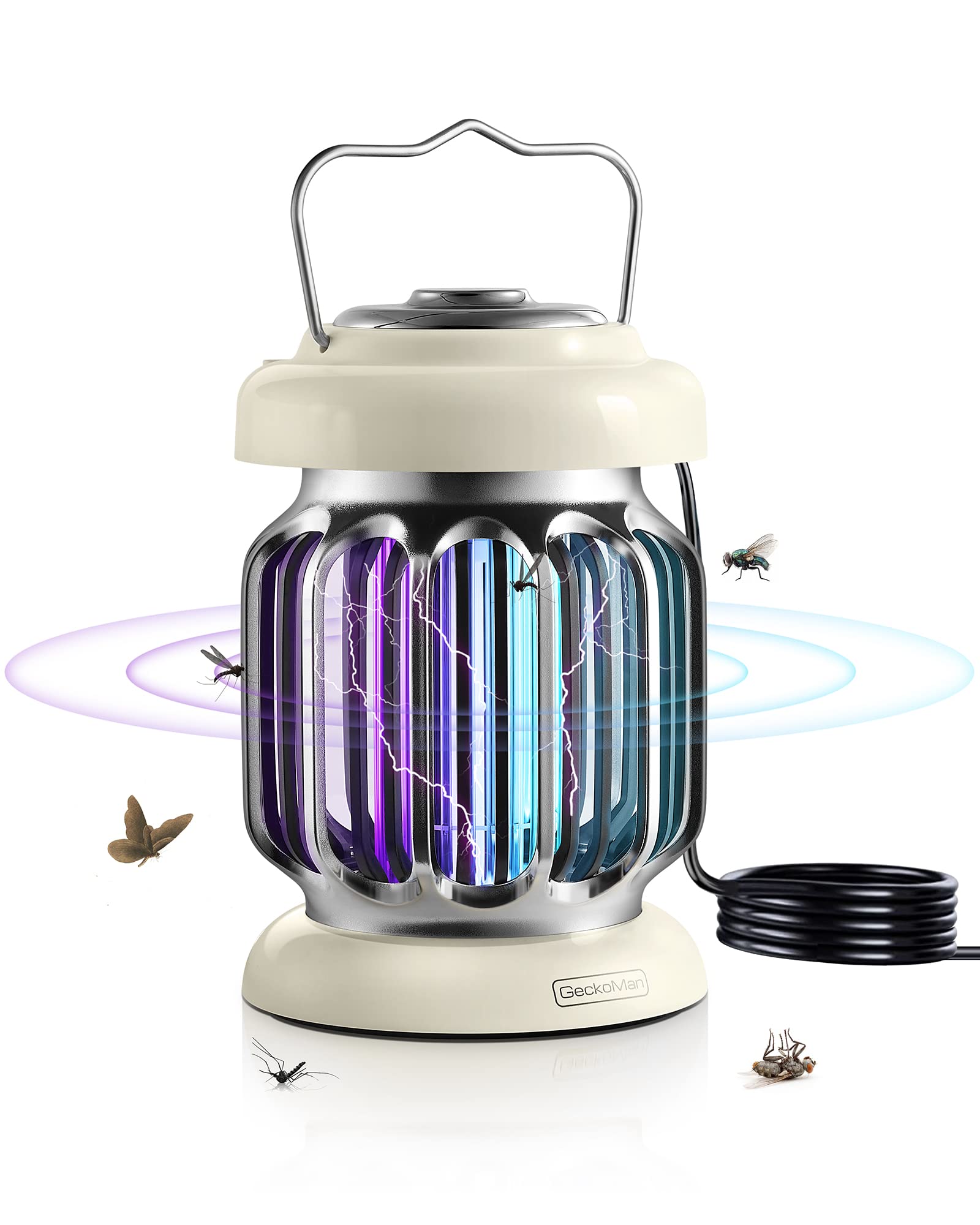 GeckoMan hybrid spectrum bug zapper front view for versatile pest control