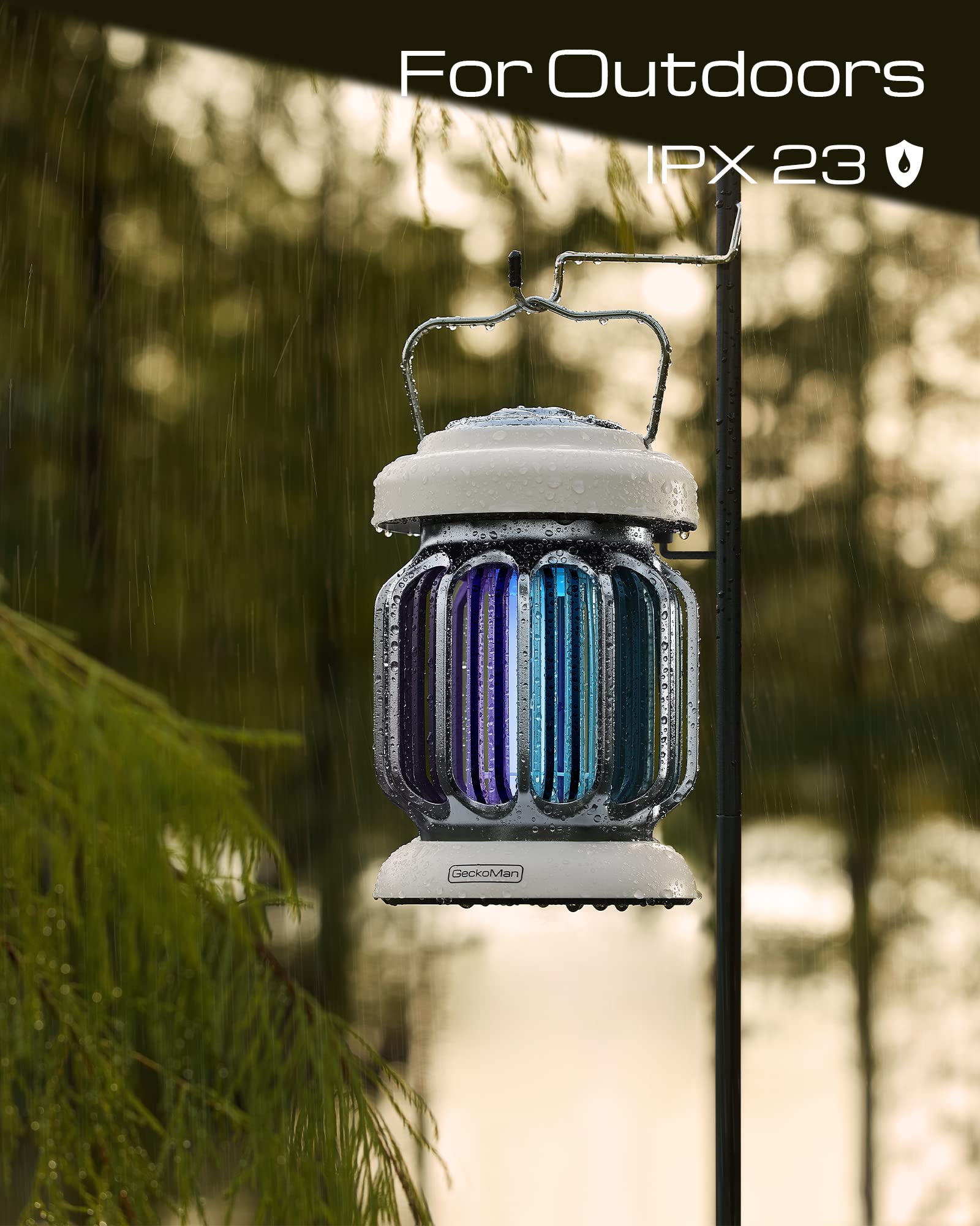GeckoMan IPX23 waterproof zapper for outdoor and indoor use