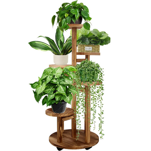 GEEBOBO 5-tier plant stand corner display for indoor spaces