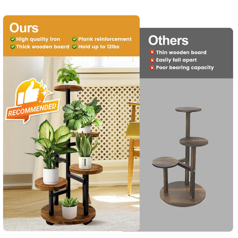 Geebobo corner shelf fits tight spaces and creates a vibrant indoor landscape.