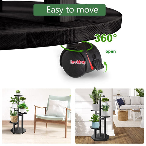 GEEBOBO wood plant holder corner display highlights multi-tier layout for compact spaces.