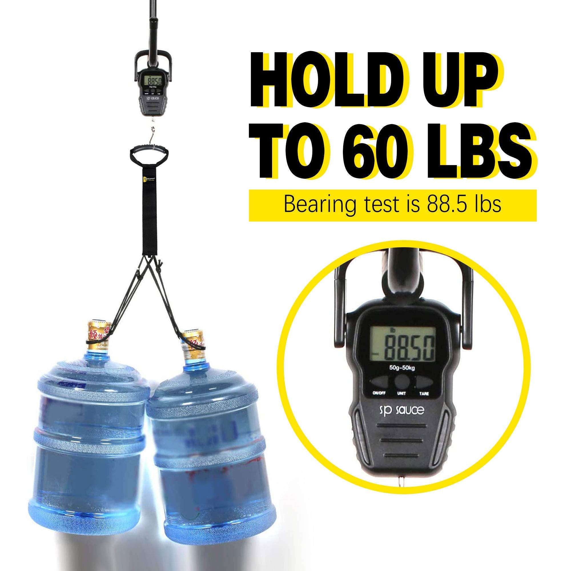 GEEDAR anti-slip-handle enhances grip while carrying heavy hose bundles.