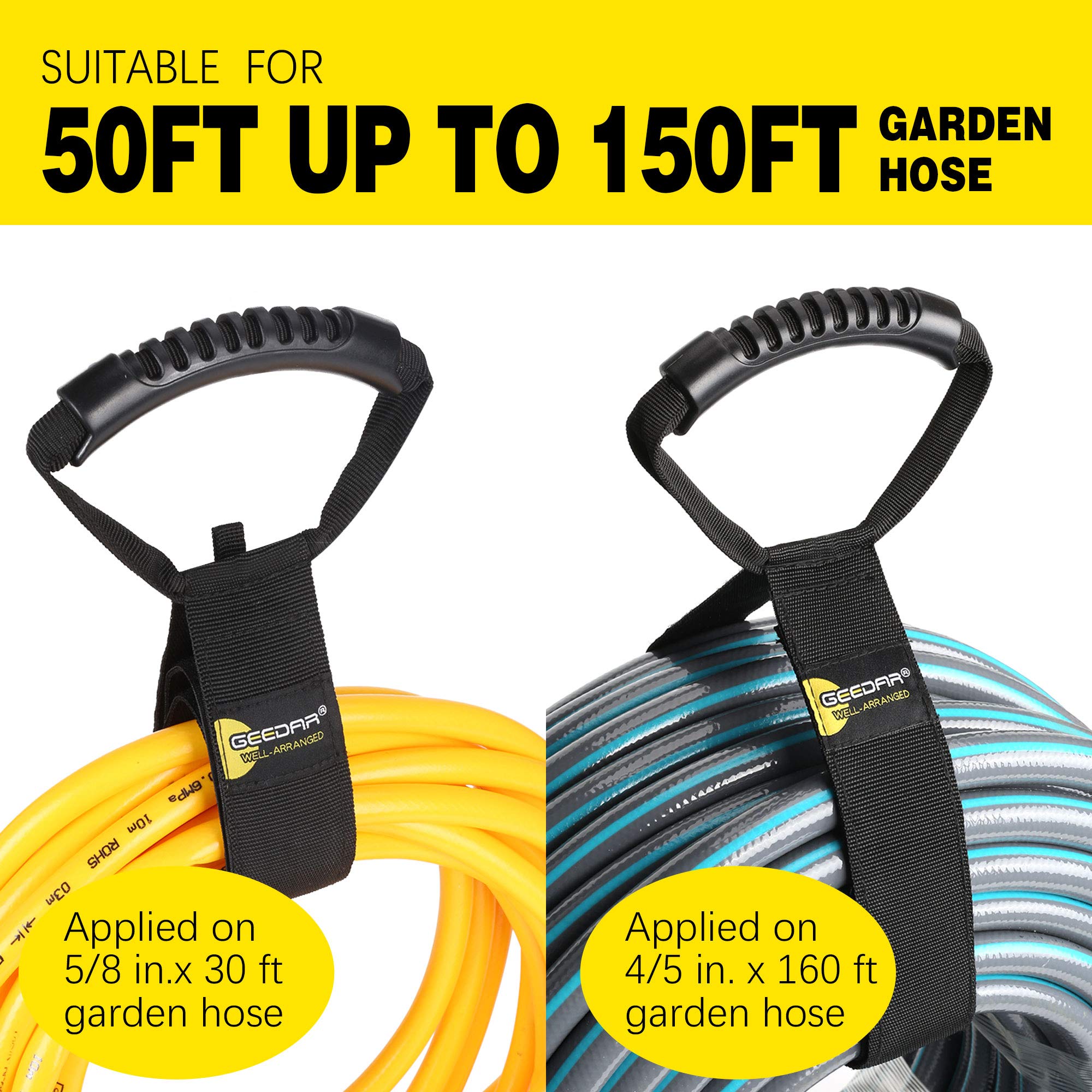 GEEDAR hose storage strap 100ft simplifies long-hose organization for the yard.