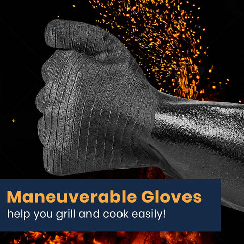 GEEKHOM non-slip silicone grip gloves enhance control on greasy pans and hot tools.
