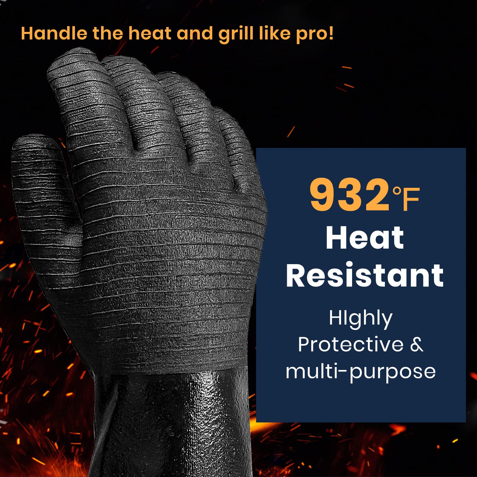 GEEKHOM waterproof neoprene coating keeps gloves clean from grease and splashes.