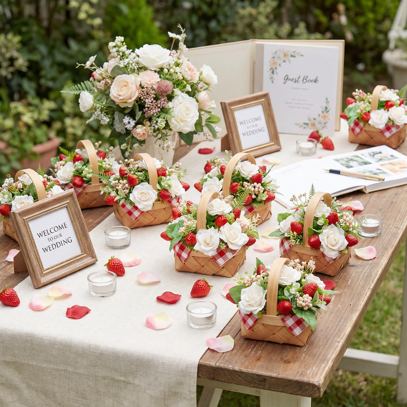 Geelin basket handles enabling easy carrying for snacks or flowers