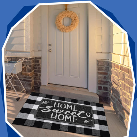 Geelin buffalo checkered rug 27.5x43 inches suitable for indoors or outdoors