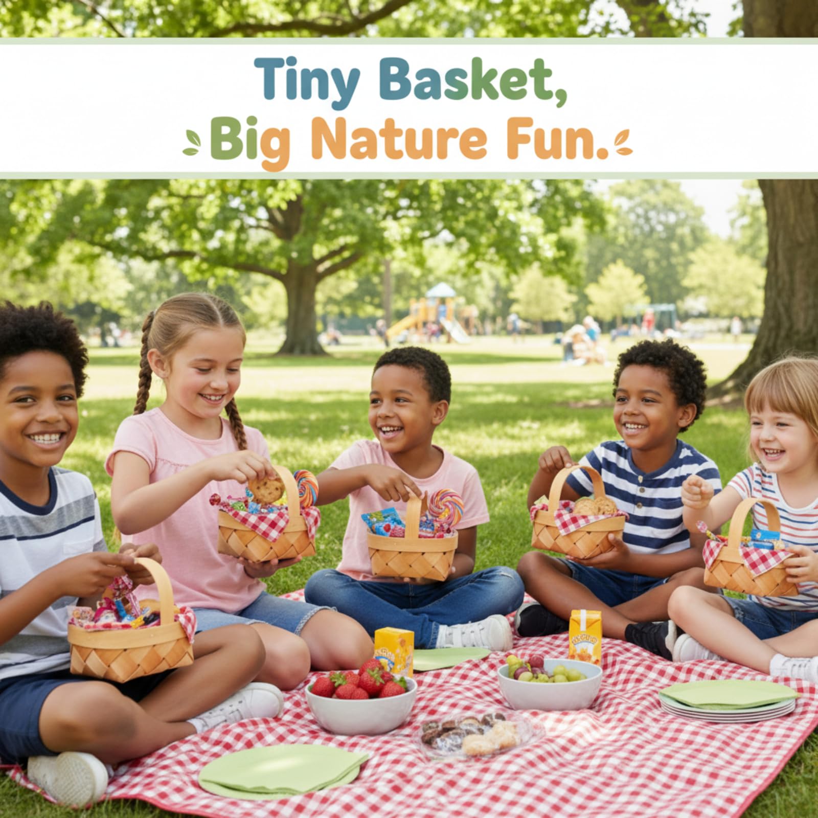Geelin Easter Spring display with baskets and napkins for charming table decor
