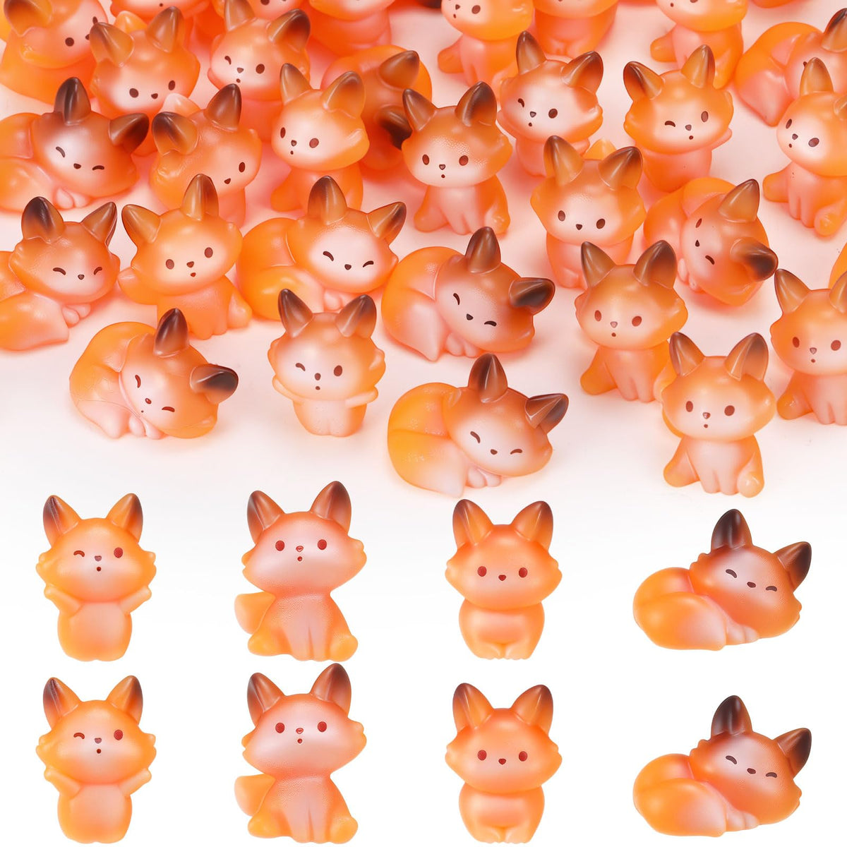 Geelin fox figurines running pose for desk decor and playful home accents