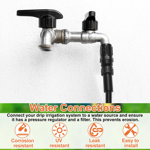 Geelin hose adapter 3/4 to 1/2 inch enables versatile, leak-free drip installations.