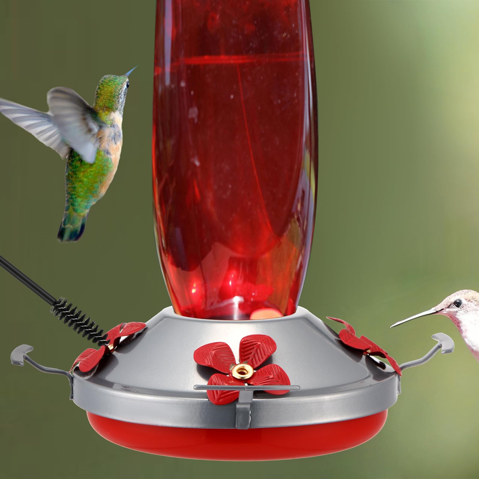 Geelin four perches provide comfortable feeding spacing for hummingbirds.