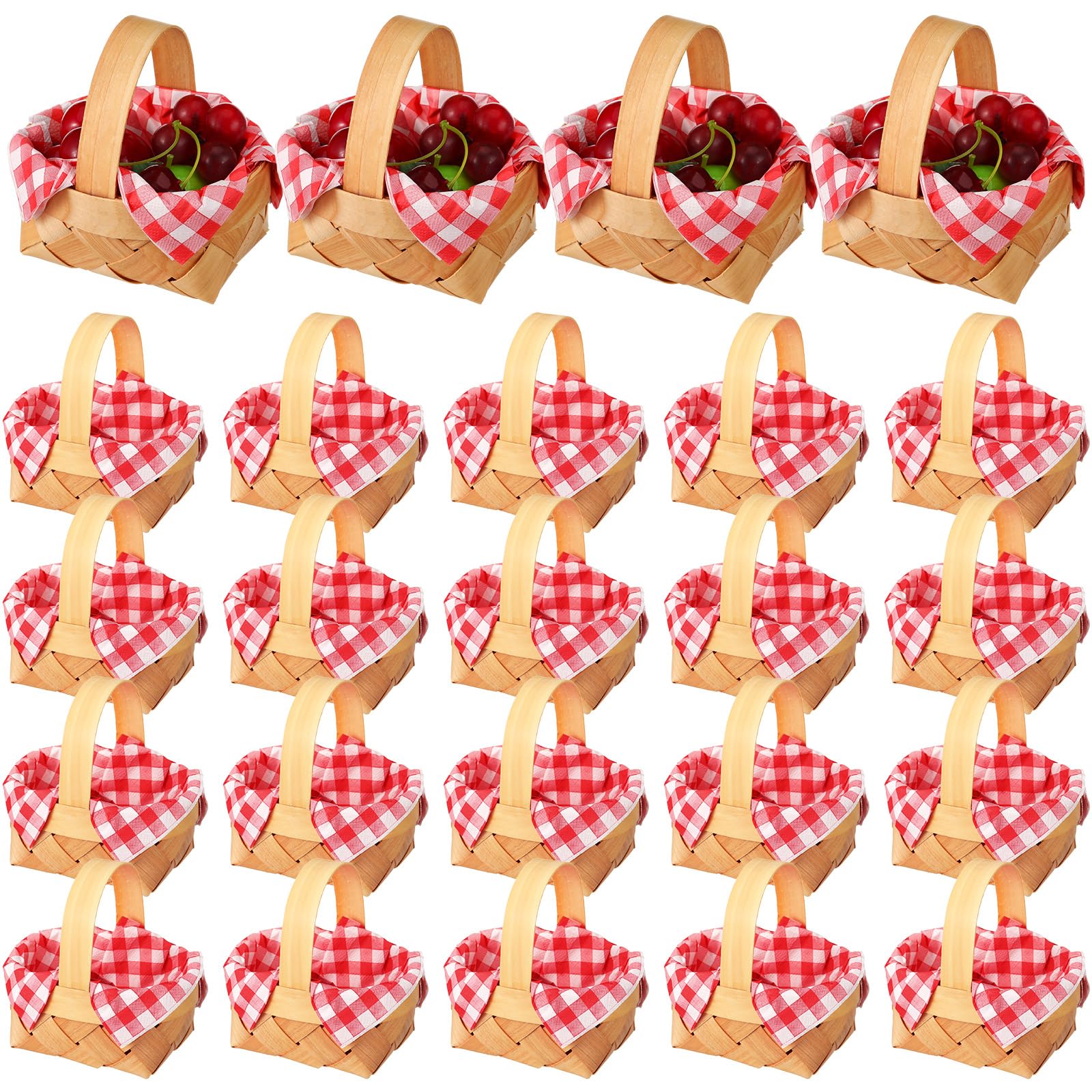 Geelin mini woven basket with handle, ideal for picnics and party snacks.
