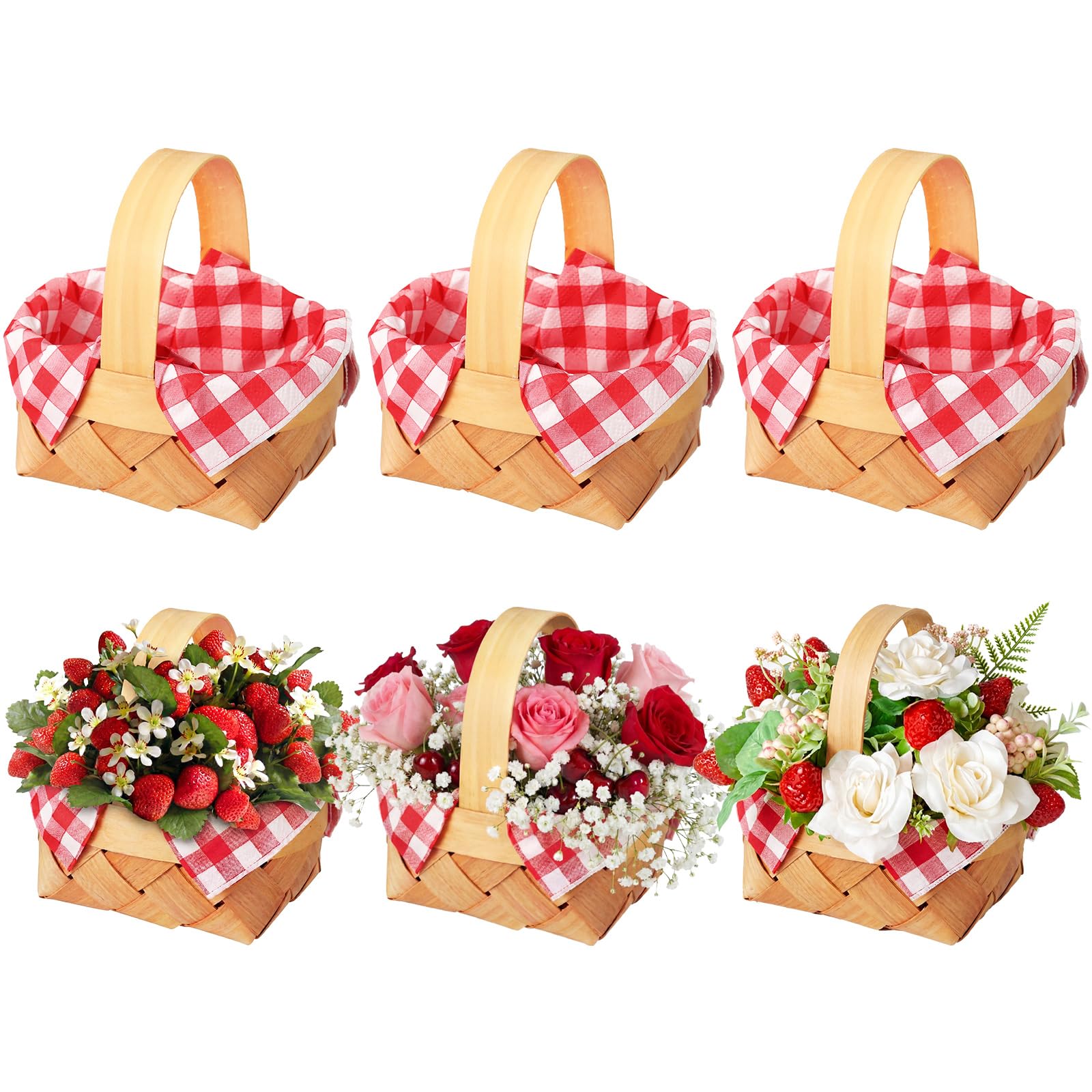 Geelin mini woven basket with handle for versatile indoor or outdoor decor