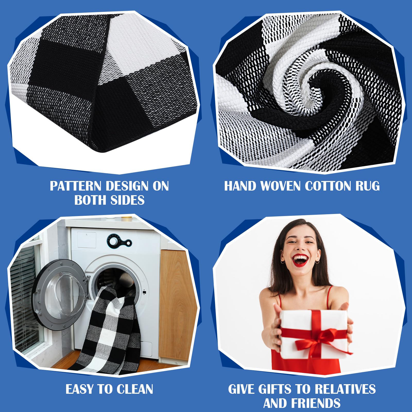 Geelin Non-slip Rubber Backing keeps the mat stable on floors