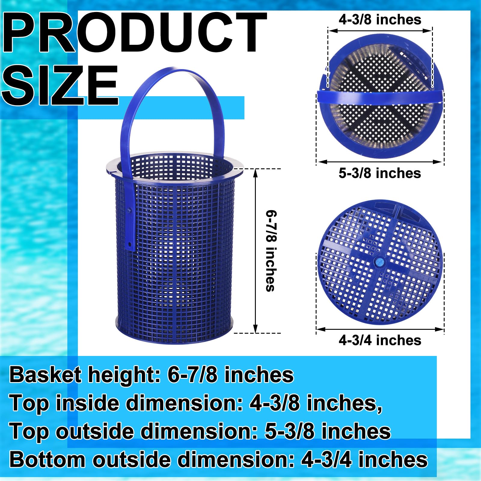 Geelin blue Pentair-compatible basket for versatile pool maintenance