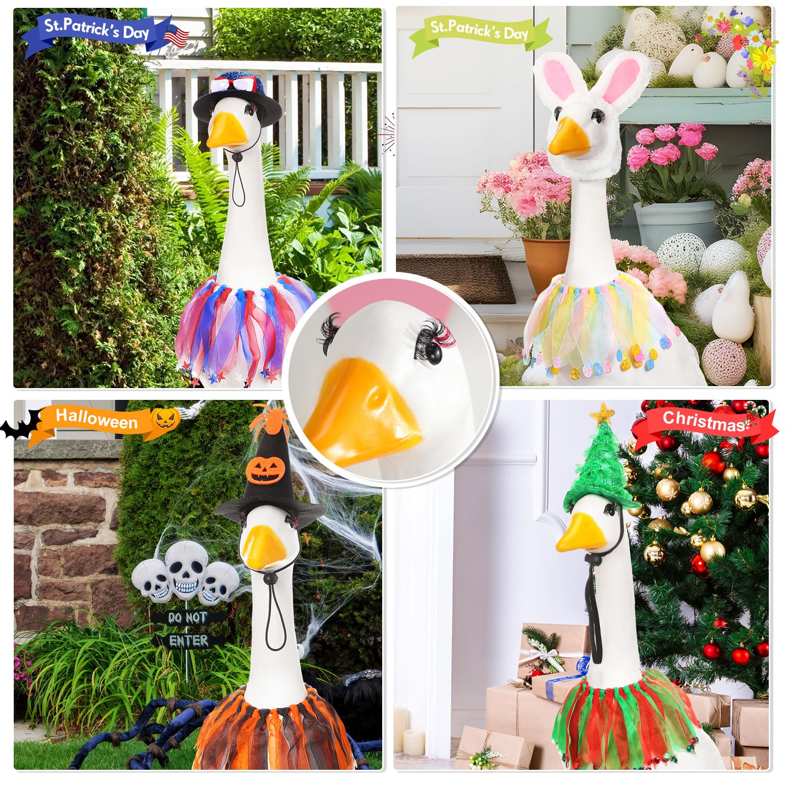 Geelin eye accents elevate porch goose ambiance and photo-worthy detail