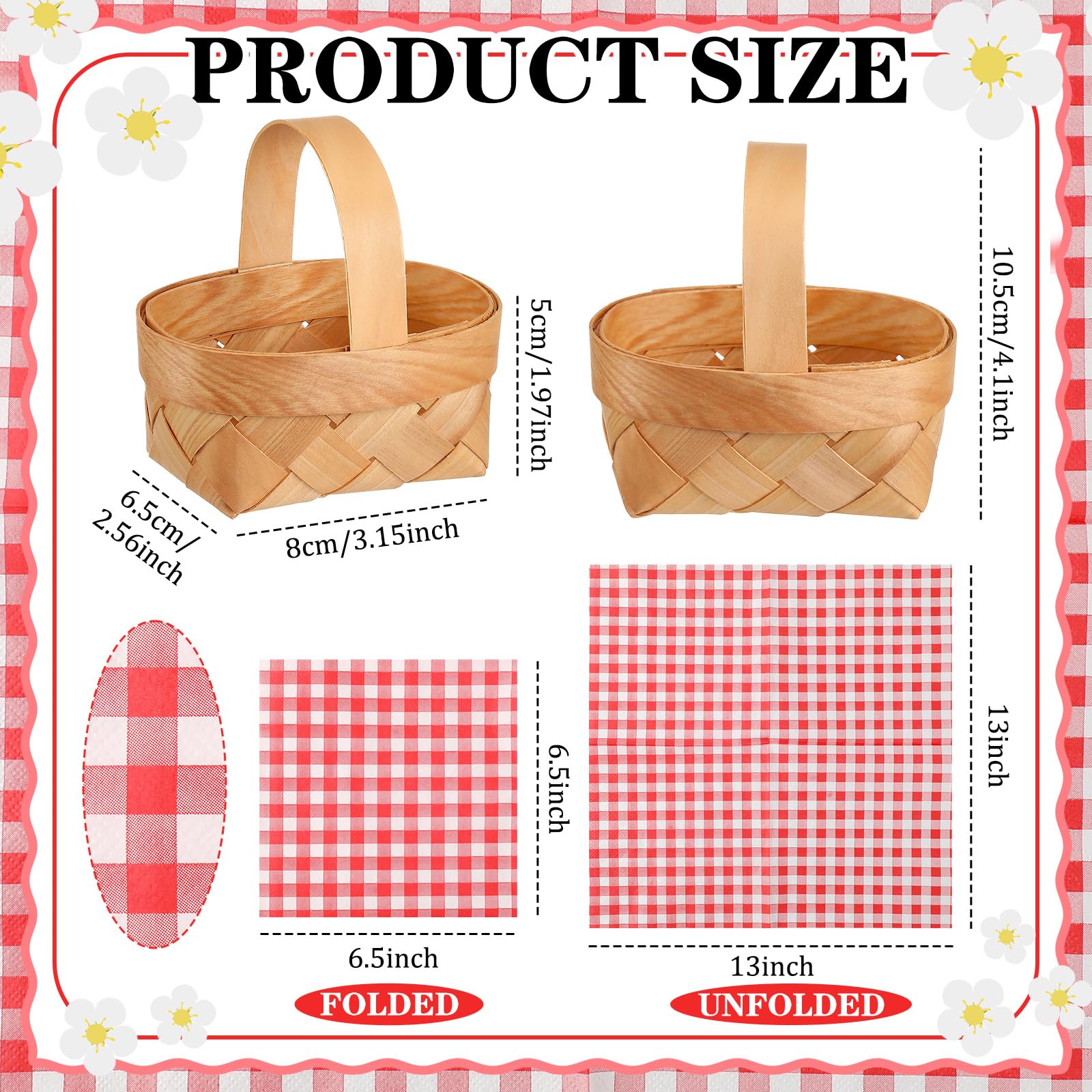 Geelin wood chip mini basket highlights rustic decor and gift-ready packaging.