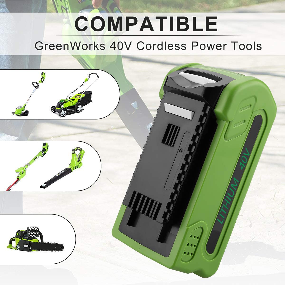 Geelink charging port connection and secure plug for 40V battery
