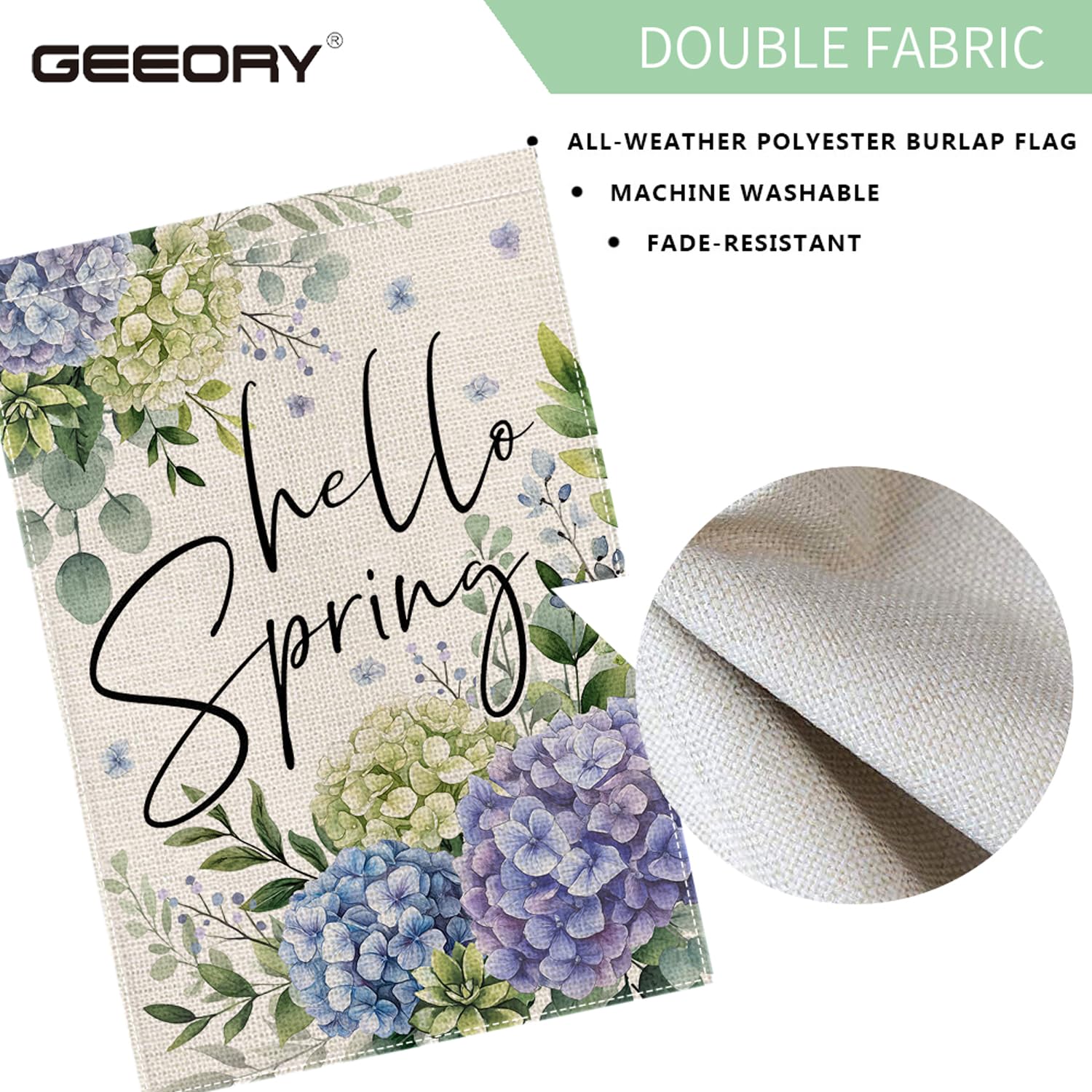 GEEORY Hello Spring Easter decor idea for porches, patios, and balconies.
