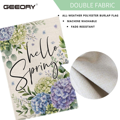 GEEORY Hello Spring Easter decor idea for porches, patios, and balconies.