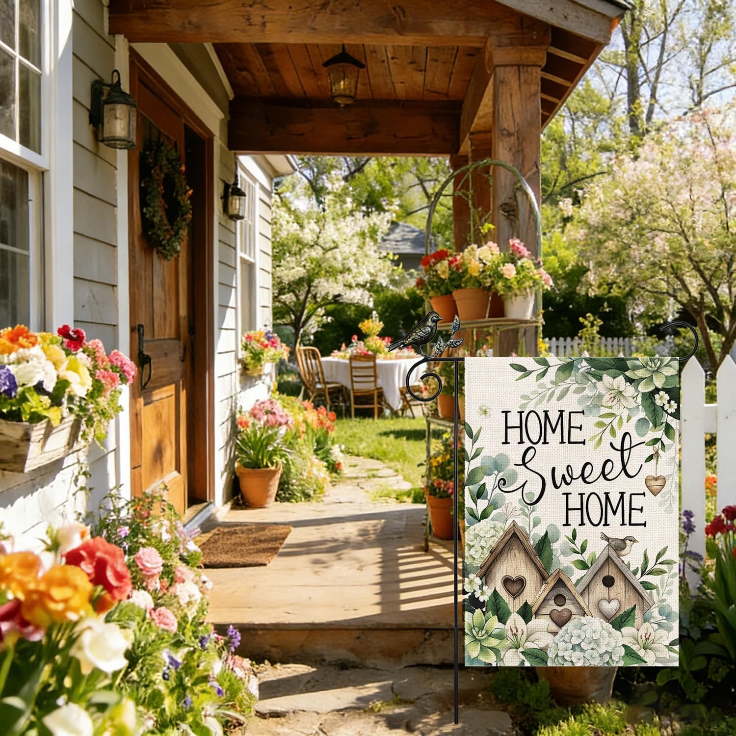 GEEORY Home Sweet Home double-sided print stays vibrant from all angles.