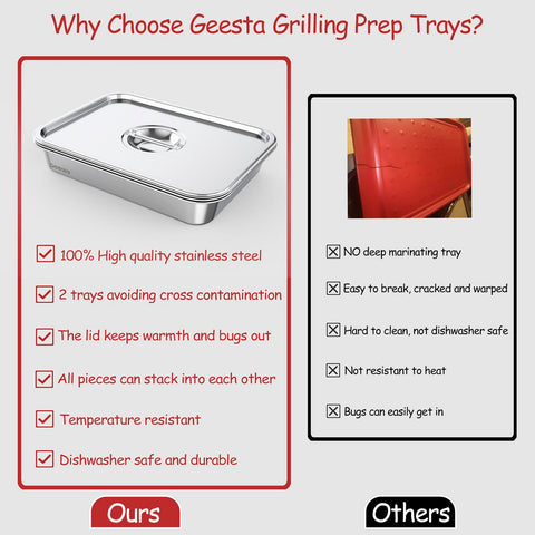 Geesta bamboo cutting board provides durable eco-friendly prep space.