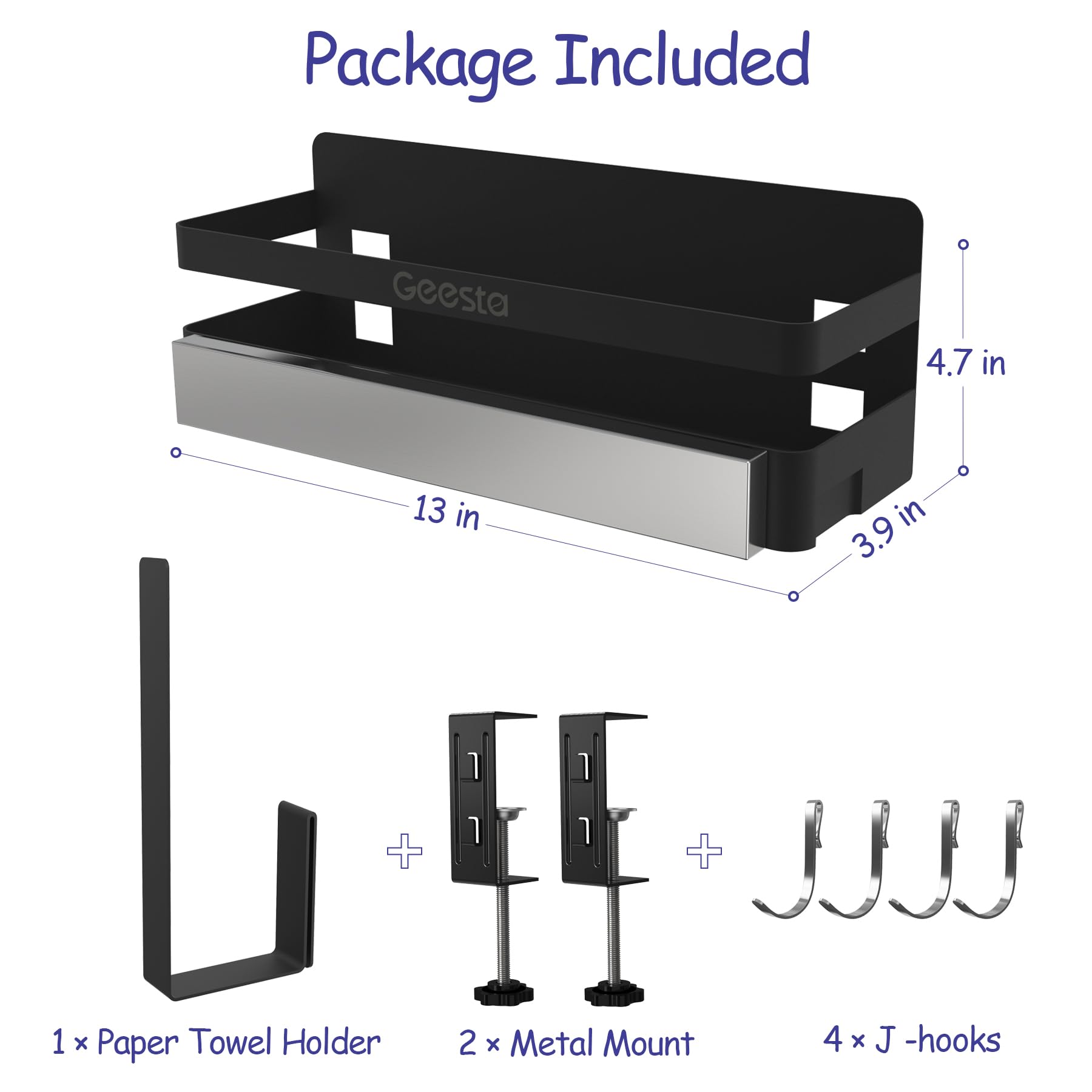 Geesta Griddle Caddy easy installation without drilling on most counters.
