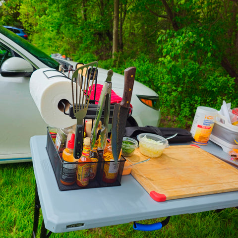 Geesta Grill Caddy easy disassembly for RV or camping storage