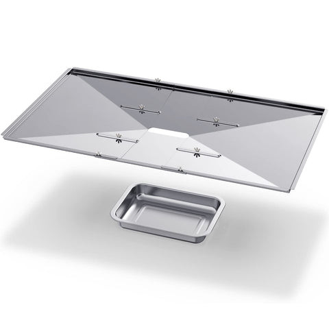 Geesta grill grease tray set, 24–27 inch adjustable length for versatile gas grills.