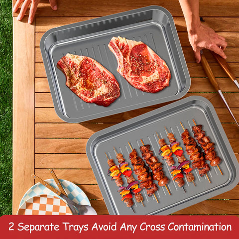Geesta lid fits both trays to protect contents.