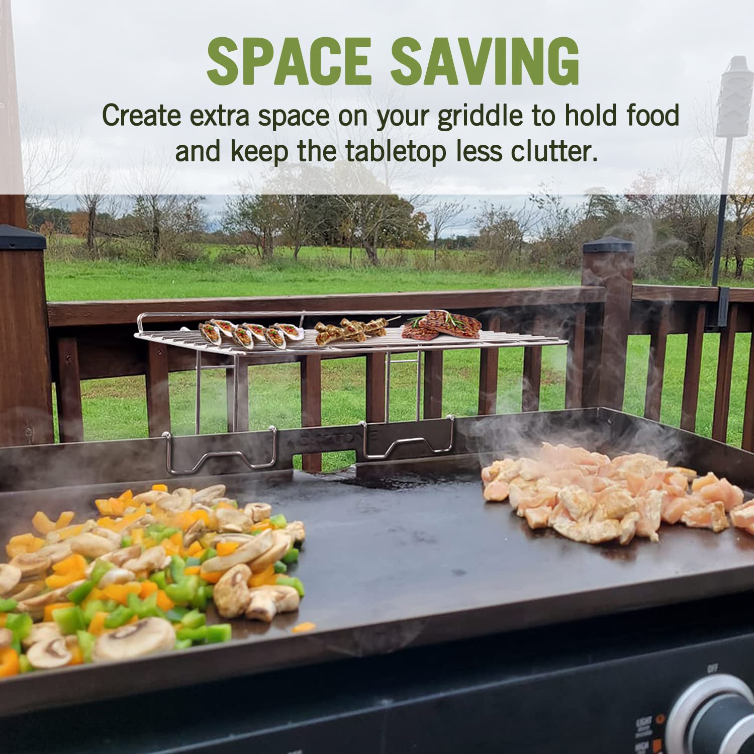 Geesta warming rack made of rust-resistant steel for durability
