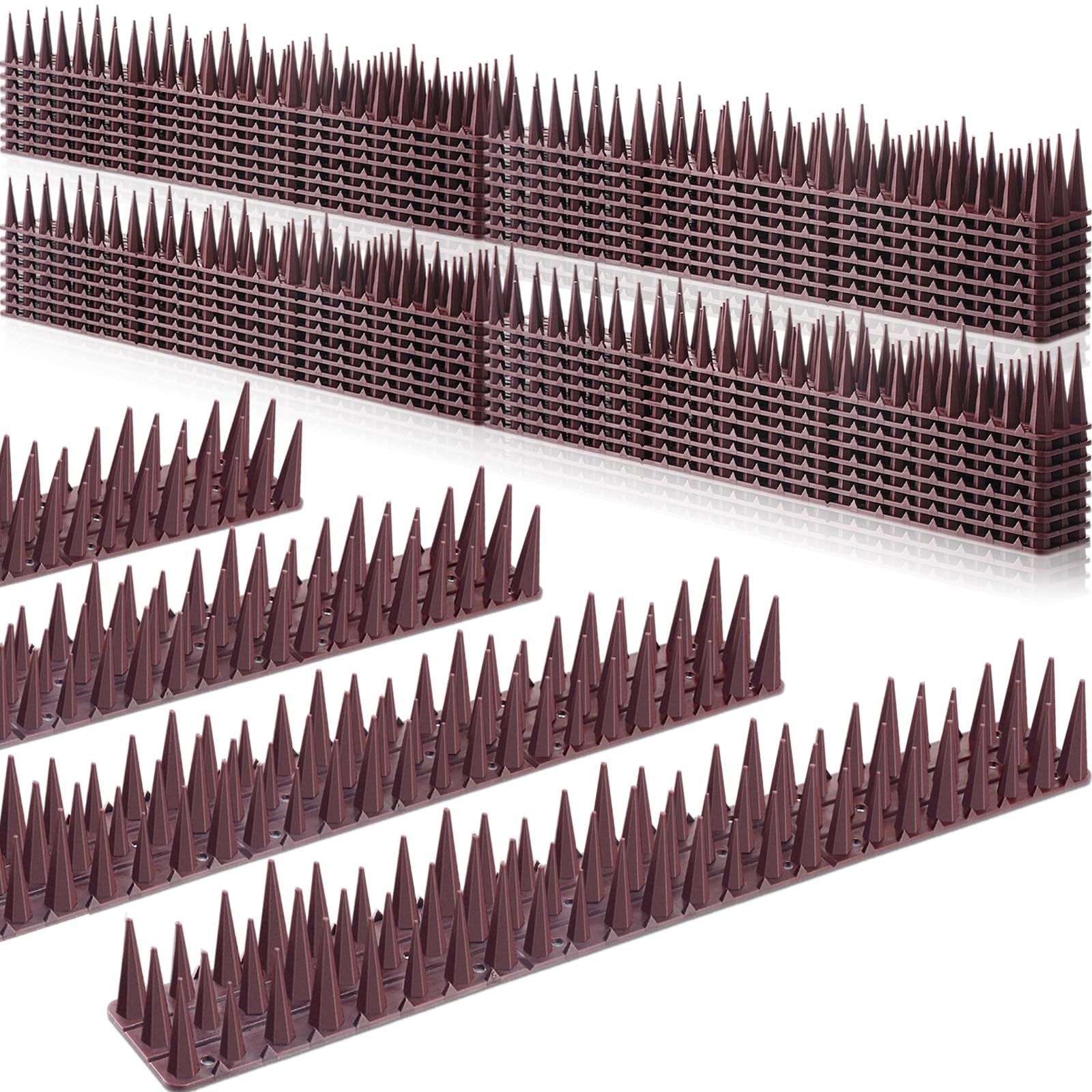 Geetery bird spikes package for outdoors protects balconies from birds.