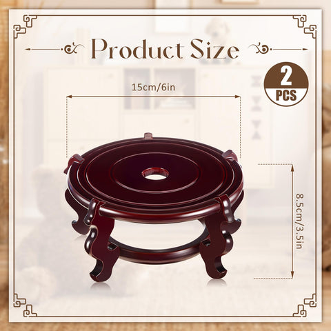 Geetery 6-inch stand with carved legs provides stable, stylish vase support.