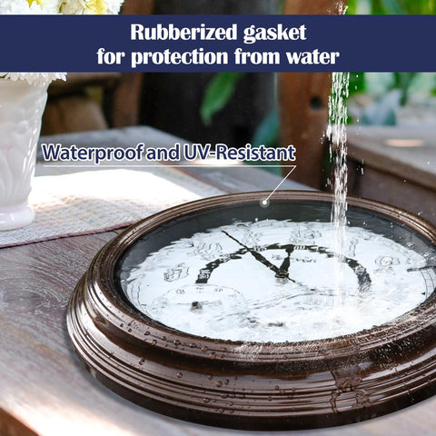 Geevon outdoor clock displaying temperature and humidity for weather awareness