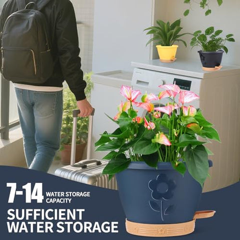 gegemaoyi 10-inch durable PP plastic pot resists UV and cracking for long-lasting use.