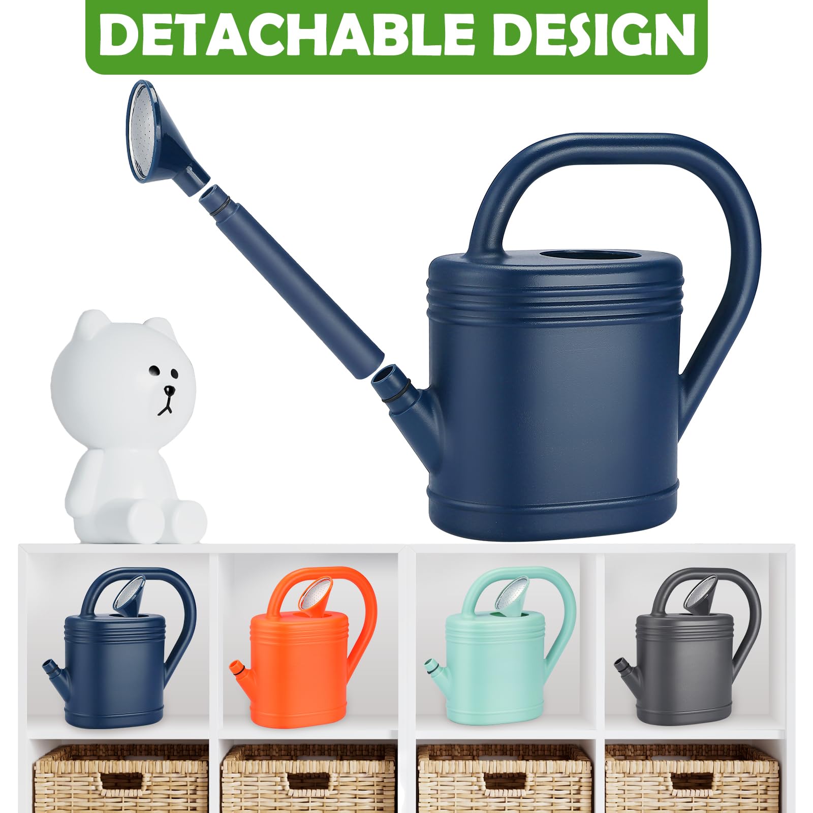 gegemaoyi detachable shower nozzle enables gentle watering for hanging plants.