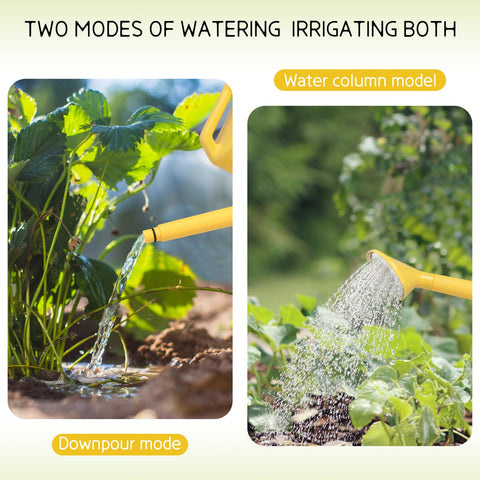 gegemaoyi long-spout watering can helps reach tight spaces around pots and planters.