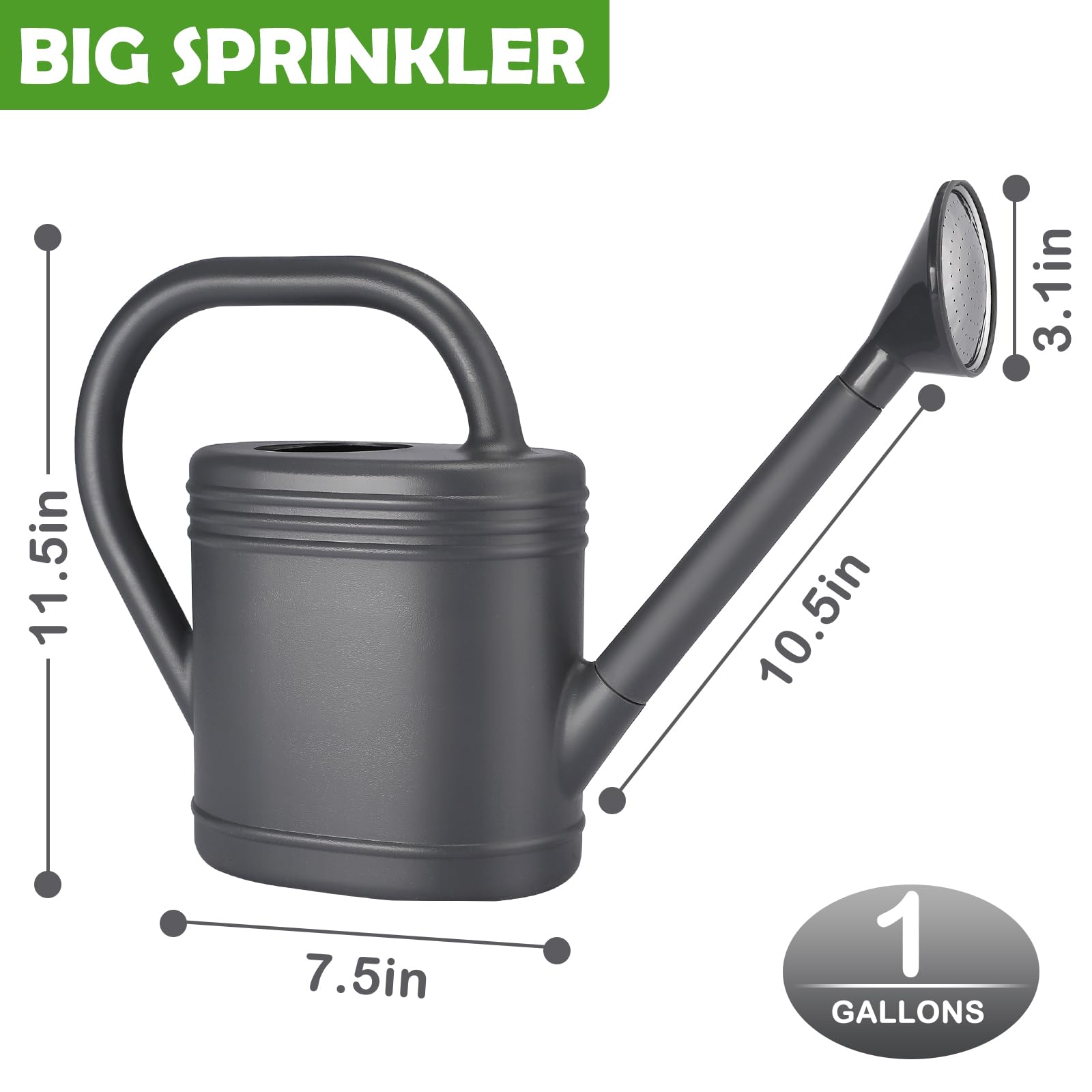 Gegemaoyi 1-gallon capacity reduces refilling during routine plant care