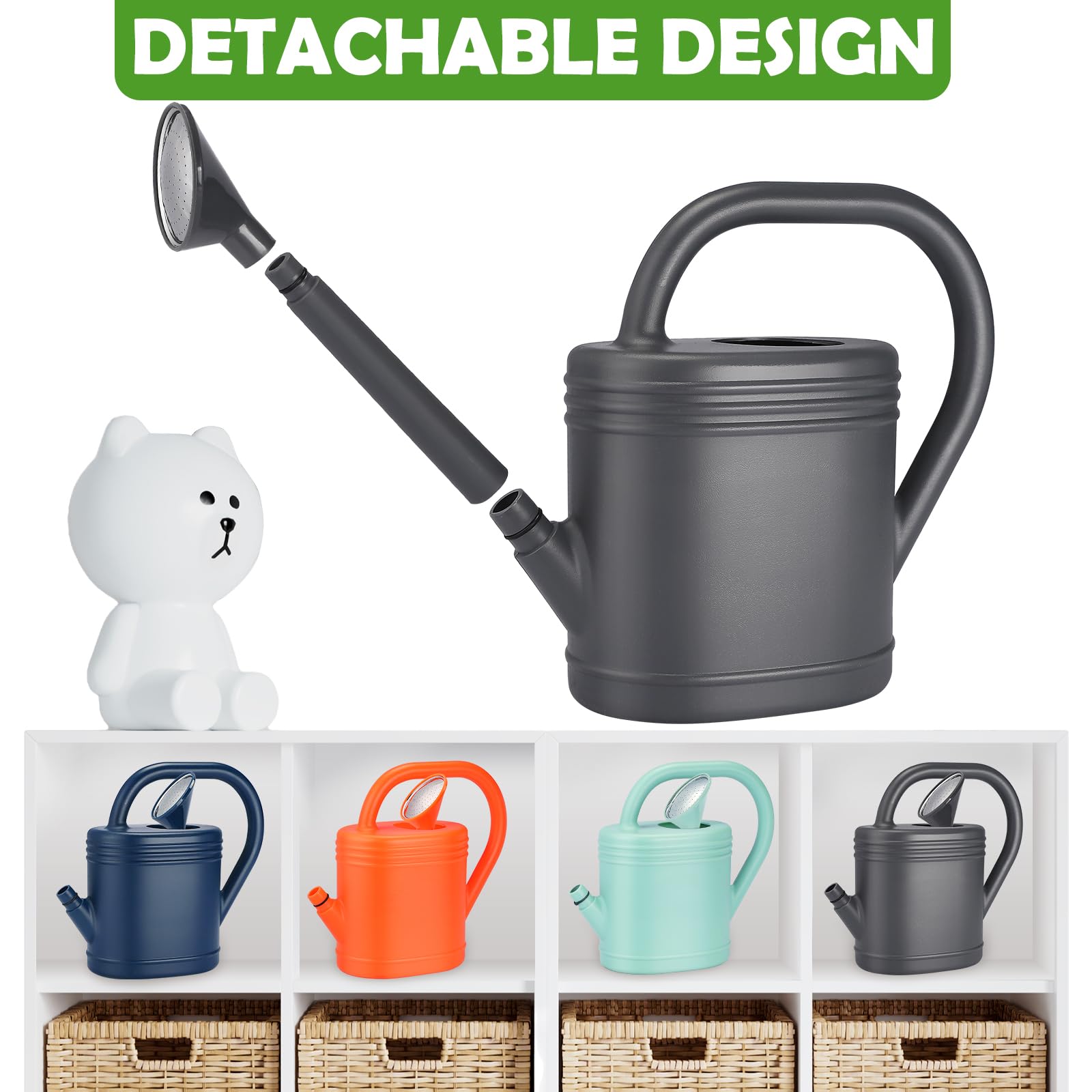 Gegemaoyi watering can with sprinkler head for even outdoor irrigation