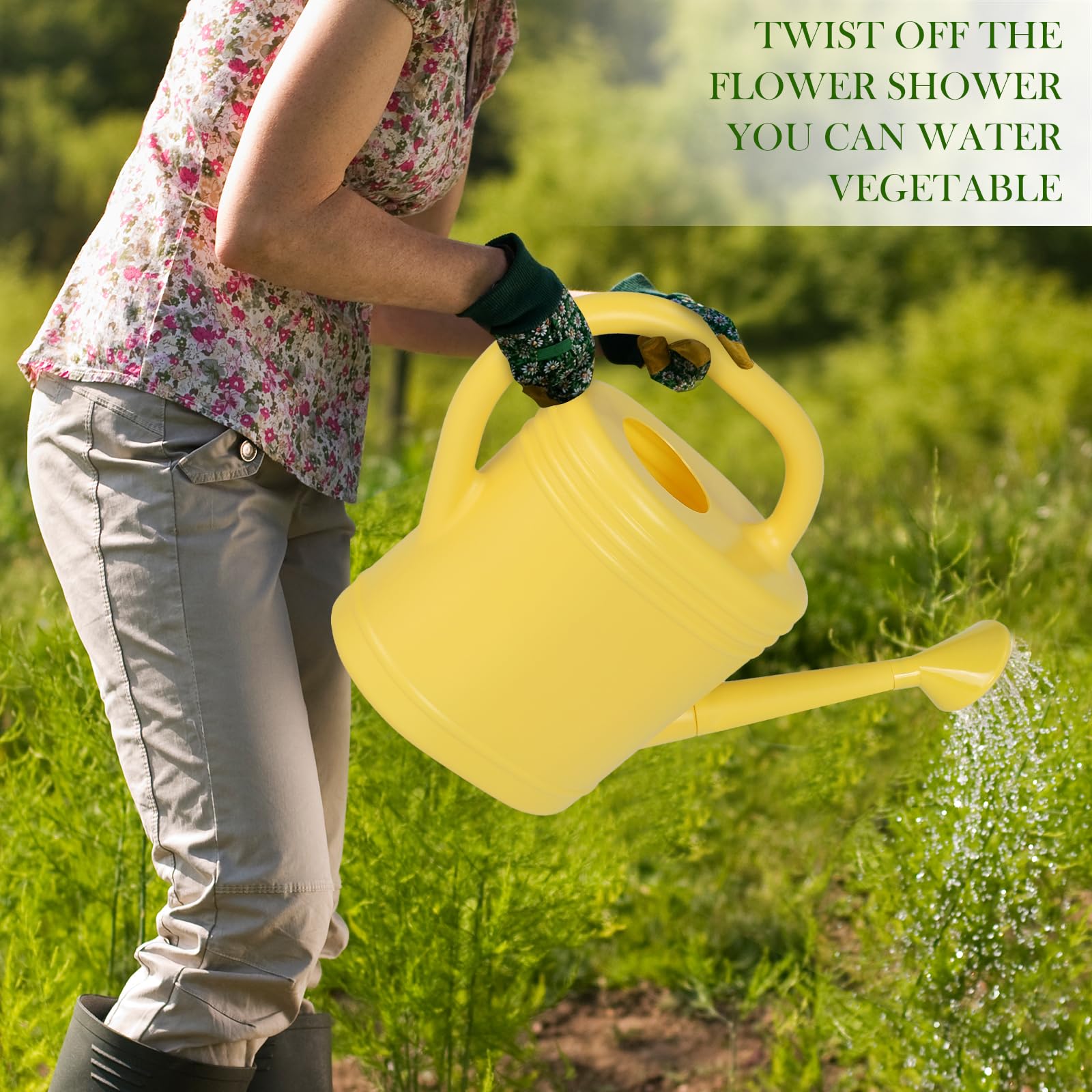 Gegemaoyi watering can with sprinkler head for gentle irrigation