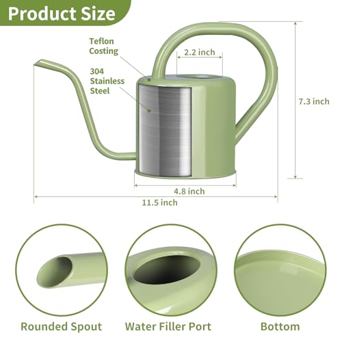 gegemaoyi Watering Can stainless steel design for sleek, rust-resistant gardening.