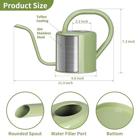 gegemaoyi Watering Can stainless steel design for sleek, rust-resistant gardening.